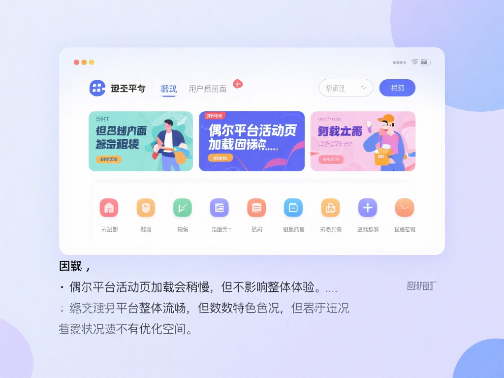 但也有部分用户提出了意见：“偶尔平台活动页面加载会